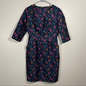 Gyalwana Floral Embossed Dress With Pockets M